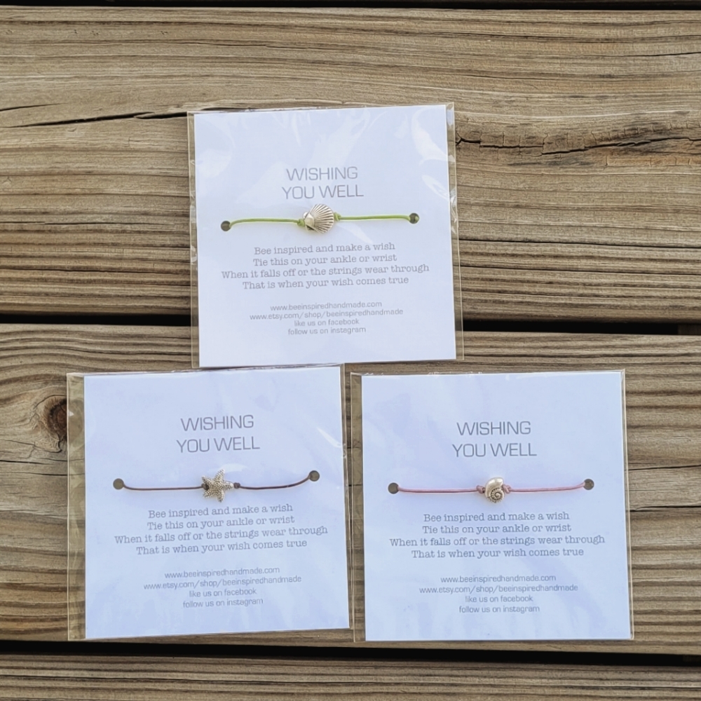 Seashell wishing bracelets